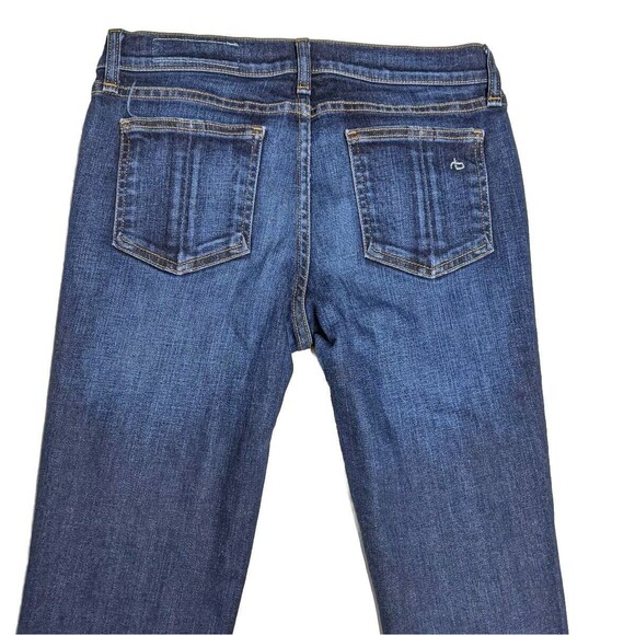 Rag & Bone Jeans Women Size 27 Skinny Blue Denim Whiskers Kensington - Picture 4 of 9
